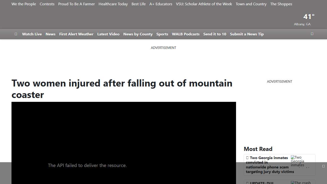 Two women injured after falling out of mountain coaster